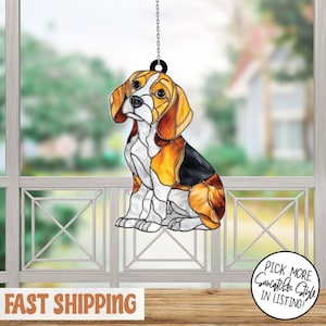 Beagle Dog Suncatcher, Dog Acrylic Window Hanging, Beagle Dog Sign, Beagle Home Decor, Pet Memorial Decor, Dog Lover Gift, Beagle Gift