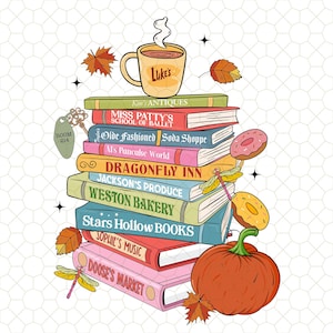 Book Fall Season Png, Christmas Festival PNG Digital Download, Retro PNG, Christmas Winter Festival Png