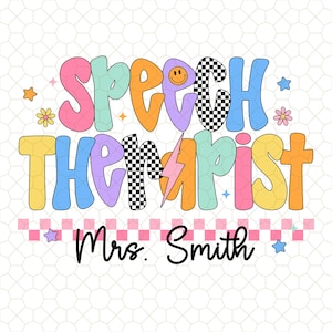 Png personnalisé pour la rentrée des classes d&#39;orthophoniste, Png d&#39;orthophonie personnalisé, Cadeau d&#39;orthophoniste, SLP Png, Cadeau d&#39;orthophoniste