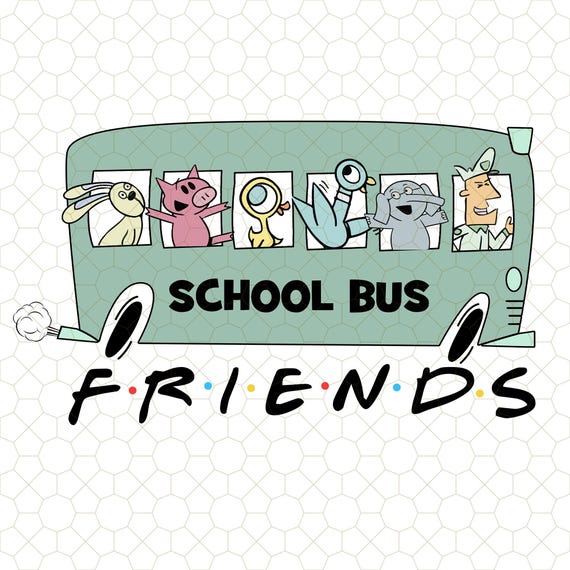 Elephant and Piggie School Bus Png, Elephant And Piggie Png, Friends Elephant Piggie Pigeon, Back To School, Teacher Png, Children Book