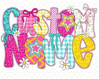 Preppy Style Custom Name Png, Custom Text Png, Custom Name Png Sublimation, Preppy Mama Png, Custom Kids Name Png, Shirt Png Design