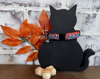Fall Floral cat collar | Autumn cat collar with bell | breakaway cat collar
