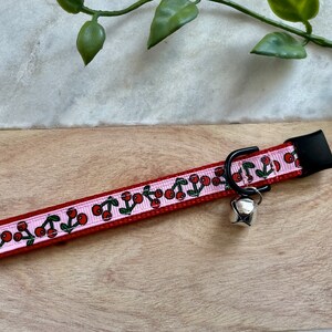 Pink Cherry cat collar | cat collar breakaway