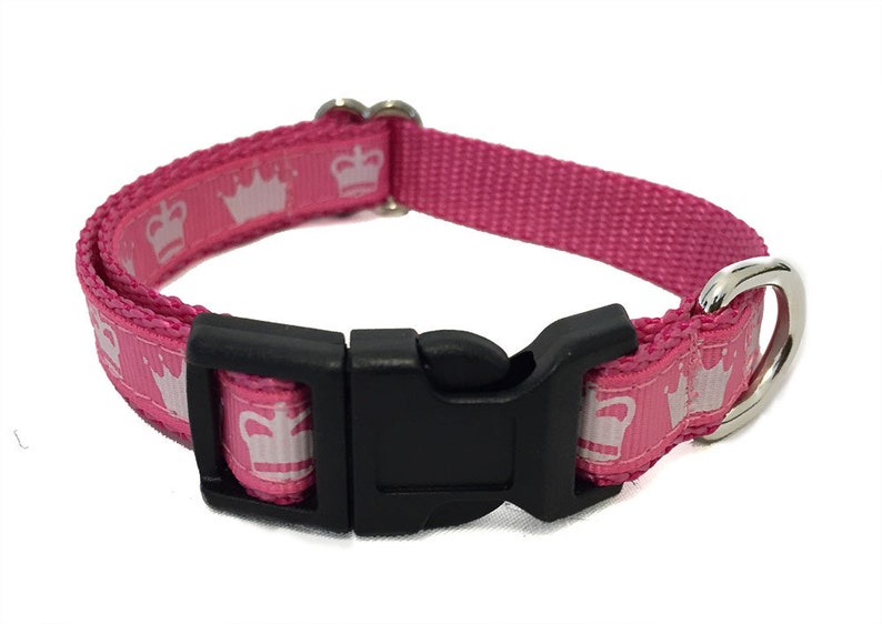 Pink Princess Crown Small Dog Collar Puppy Collar Small Etsy