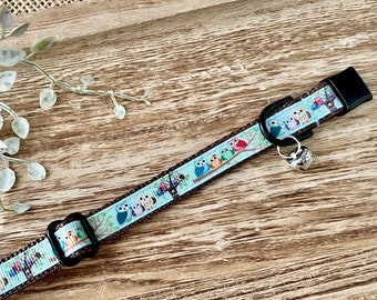 Owls on a Branch breakaway cat collar