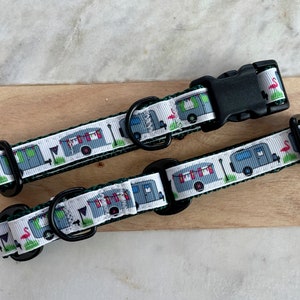 3/4" Airstream Medium Dog Collar | Camping Dog Collar