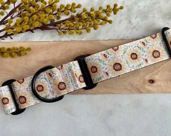 1.5" Sunflower Wide Dog Collar