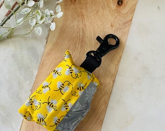 Yellow Bee Dog Poop Bag Dispenser | Poop Bag Holder | Dog Waste Bag Holder