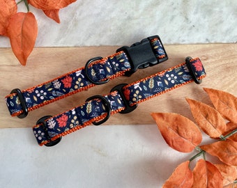 3/4" Blueridge Fall Dog Collar | Medium Autumn Dog Collar