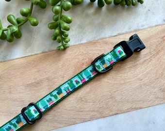 1/2" Cactus Small Dog Collar | Puppy Collar | Small Dog Leash