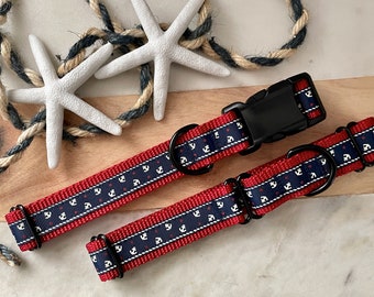 Nautical Anchor Dog Collar