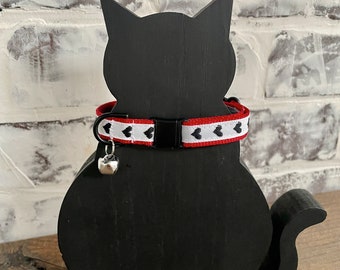 Black Heart cat collar