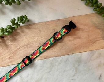 Tie Dye Small Dog Collar | Puppy Collar, Adjustable