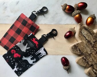 Buffalo Plaid Dog Poop Bag Dispenser | Fall Poop Bag Holder | Dog Waste Bag Holder