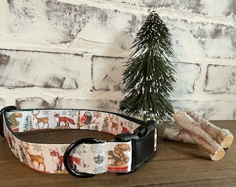 1" Winter Friends Large Dog Collar