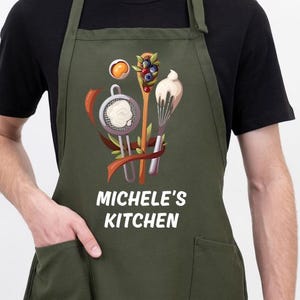 Custom Kitchen Apron, Personalized Apron, Name Apron, Custom Name Apron, Chef Apron, Mom Apron, Baking Apron, Baking Gift, Chef Apron Gift