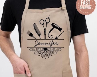 Custom Hair Stylist Apron, Funny Hair stylist Aprons, Funny Hairdresser Apron, Personalized Hair Stylist Apron, Apron for Men, Barber Apron