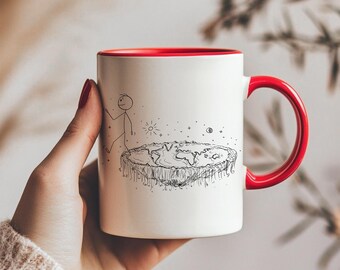 Flat Earth Mug,Flat Earth,Flat Earth Globe,Conspiracy Theory,Funny Mugs,Funny Mug Gift,Flat Earth Society,Sarcastic Mug,Gift for Him,Brother