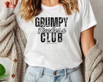 Grumpy F**ckers Club,Funny T-Shirt,Funny Gift for Men,Funny gift for Dad,Funny gift for Mom,Grumpy F**cker,Funny t shirt,Grandad Gift,Xmas