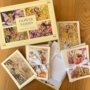 Greeting card writing set Flower Fairies Cicely Mary Barker 1999 Vintage 16 blank cards