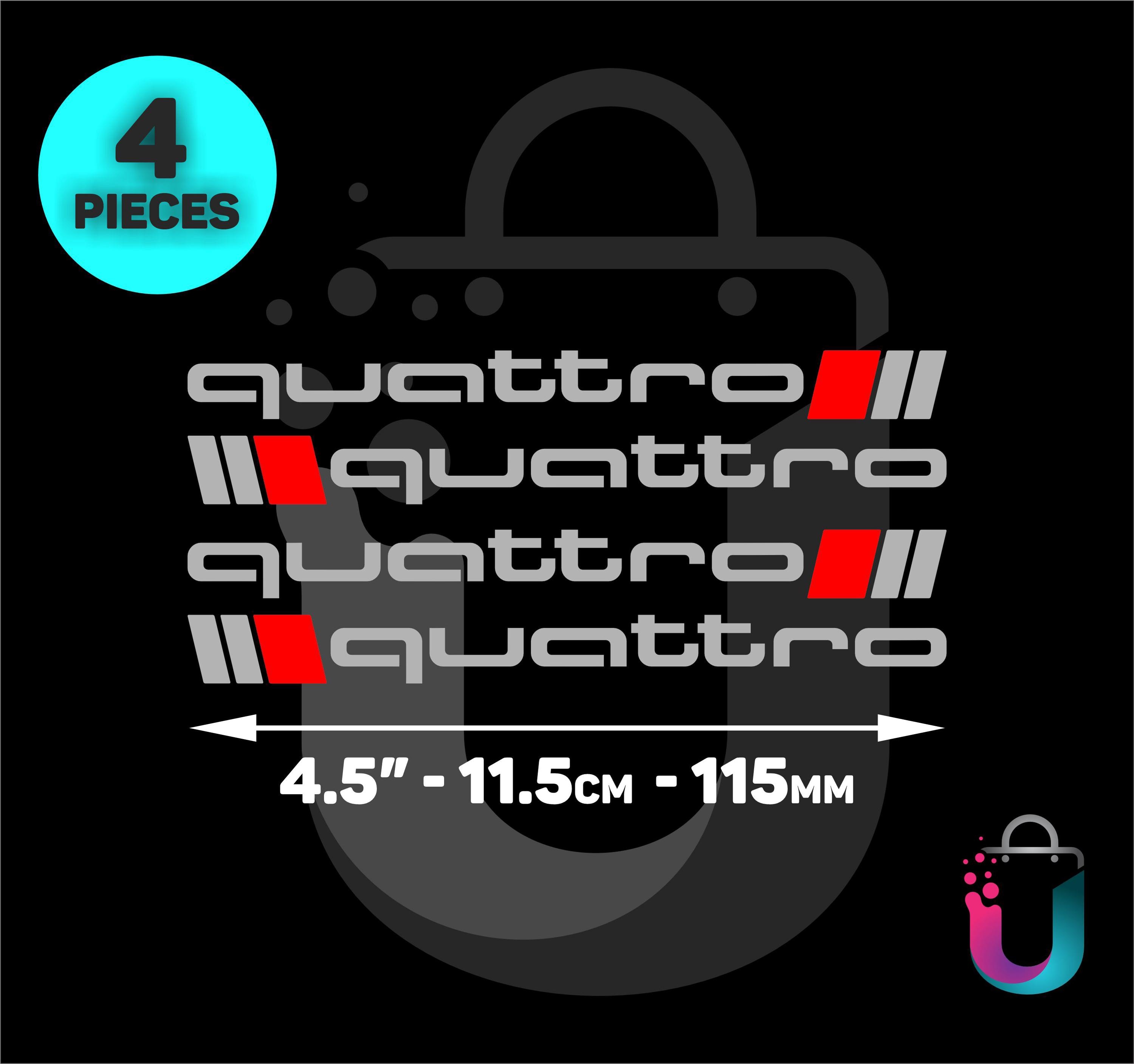 Audi Quattro Wheel Rims Alloy S-line 10cm Sticker Decal Logo 4p Fits A6 ...