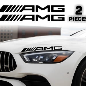 AMG Racing Badge 28cm Decals — Suitable for Car Side, Side Skirt, Side Door Bottom, Hood, Bonnet, or Side Panel. Available in 3 Colors
