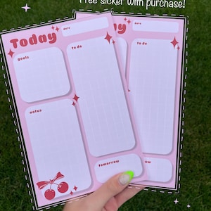 Daily Notepad | To-Do List Desk Pad | Pink Planners