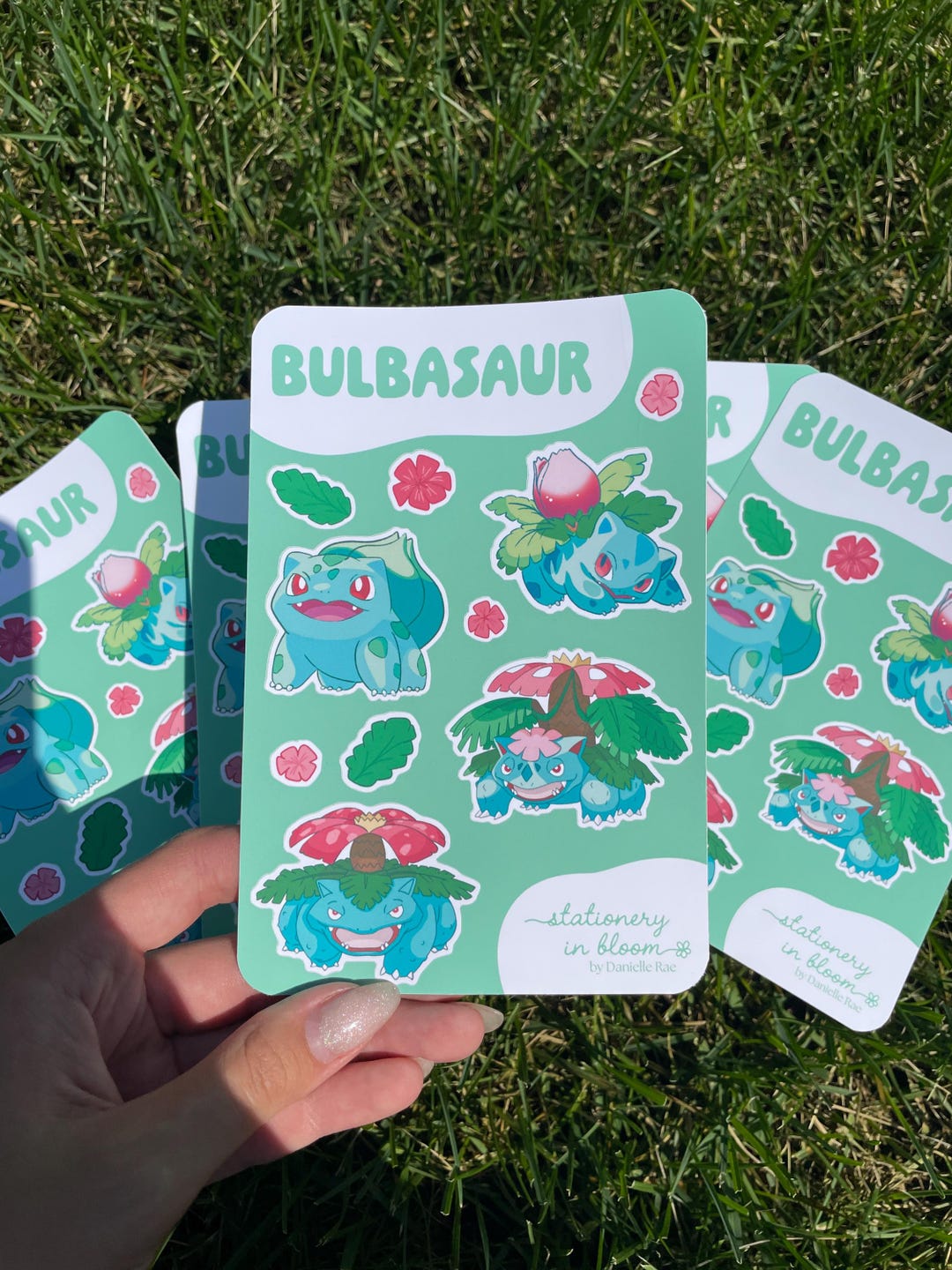 Pokemon Bulbasaur Vinyl Sticker Sheet - Etsy
