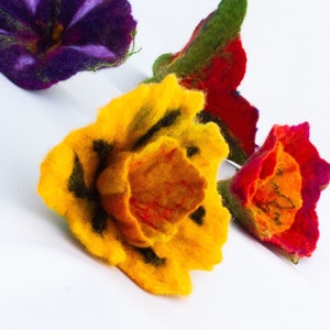 Wet Felting Forever in Bloom Flowers: DIY Wet Felting Blossoms Online Tutorial (includes kit), Learn to Wet Felt Flowers at Home