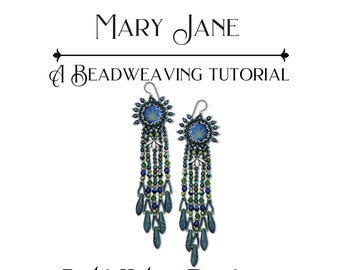 Mary Jane Earring Beading Tutorial - PDF Download