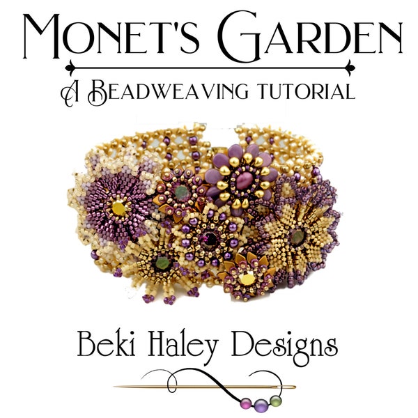 Monet's Garden Bracelet Beading Tutorial - PDF Download