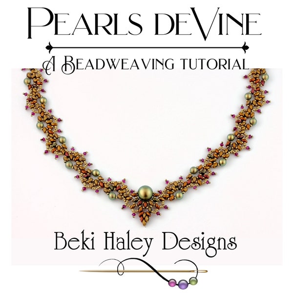 Pearls de Vine Beaded Necklace Tutorial - PDF Download