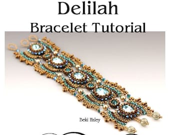 Delilah Beaded Bracelet Tutorial - PDF Download