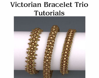 Victorian Trio Beaded Bracelet Tutorial - PDF Download