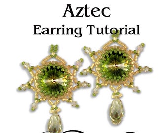 Aztec Beaded Earring Tutorial - PDF Download