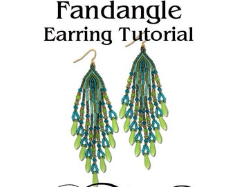 Fandangle Beaded Earrings Tutorial - PDF Download