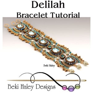 Delilah Beaded Bracelet Tutorial - PDF Download