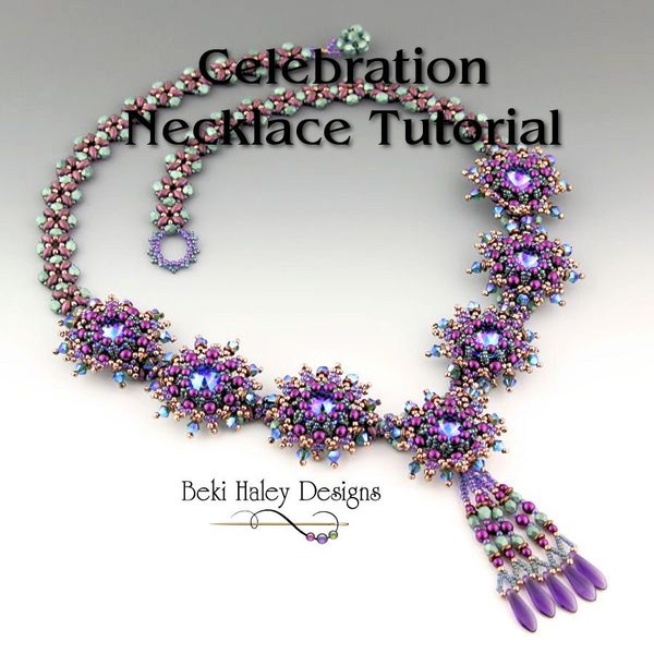 Celebration Beaded Necklace Tutorial - PDF Download