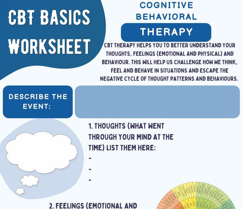 CBT Basics Worksheet (digital Download) - Etsy