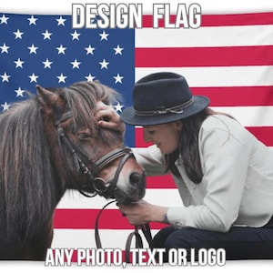 Custom American Flag Tapestry: Personalized Photo USA Wall Art