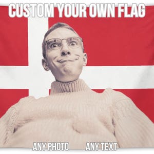 Custom Denmark Flag Tapestry: Personalized Photo Banner, Danish Decor