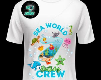 7 Year Old SeaWorld Birthday Crew Shirt