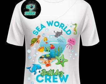 9 Year Old SeaWorld Birthday Crew Shirt