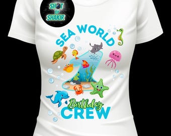 1 Year Old SeaWorld Birthday Crew Shirt