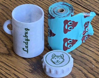 Personalized poop bag holder / dispenser