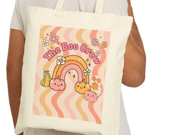 Girly Halloween Trick or treat Candy Cotton Canvas Tote Bag