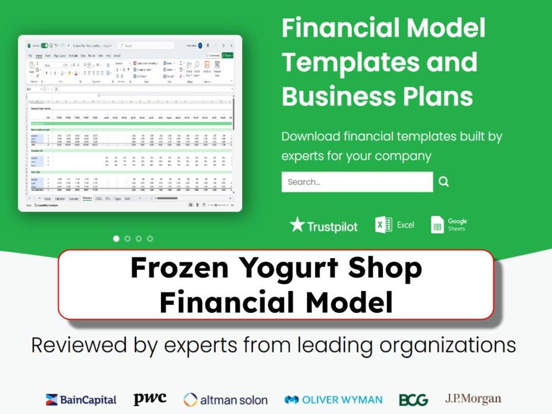 Frozen Yogurt Shop Financial Model | Frozen Yogurt Shop Business Model ...