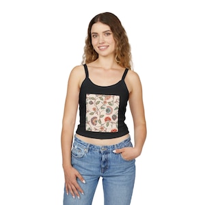 Floral Tank Top: Women&#39;s Summer Sleeveless Blouse, Boho Beach Wear