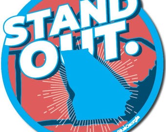 STAND OUT Blue Georgia Sticker