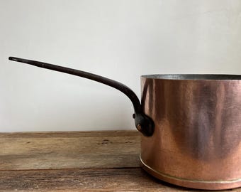 Huge Rare Van Neuss H Pommier Bruxelles Copper Pan with Helper Handle – 3.2mm